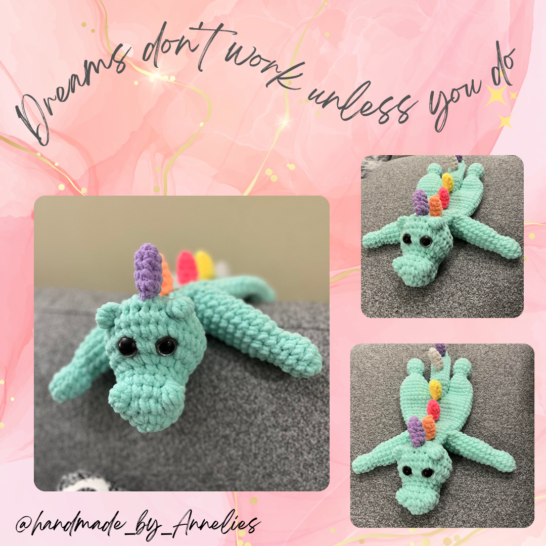 Dino/Dragon snuggle Haak patroon (PDF bestand) (US terms)