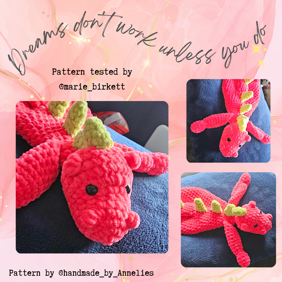 Dino/Dragon snuggle Haak patroon (PDF bestand) (US terms)