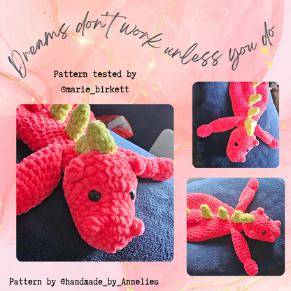 Dino/Dragon snuggle Haak patroon (PDF bestand) (US terms)