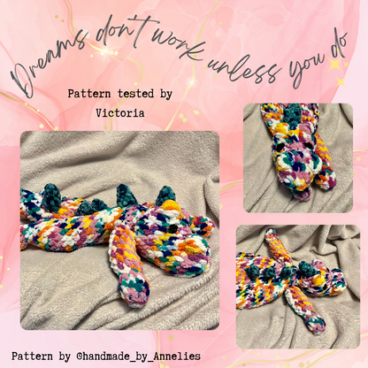 Dino/Dragon snuggle Haak patroon (PDF bestand) (US terms)