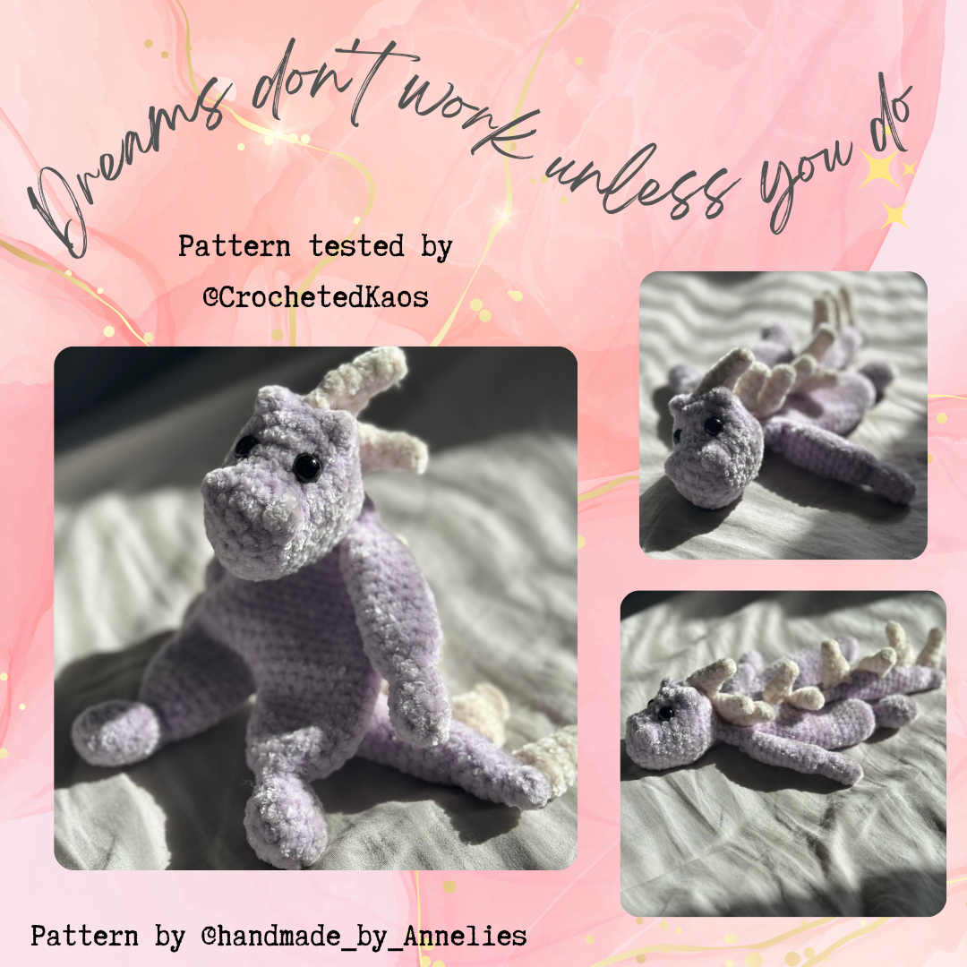 Dino/Dragon snuggle Haak patroon (PDF bestand) (US terms)