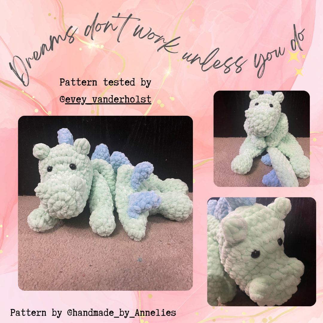 Dino/Dragon snuggle Haak patroon (PDF bestand) (US terms)